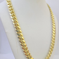 14k Gold 8mm Miami Cuban Link Chain 22" Necklace Solid Yellow Gold Link