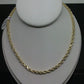 Real 10k Yellow Gold Rope Chain 24" 2.5 mm Necklace Diamond Cut Men Women 10kt