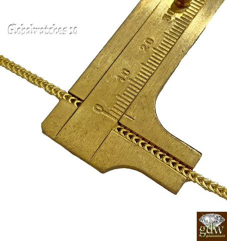 10k Gold Wing Charm Pendant with Franco Chain 20" 22" 24" Real 10k Gold