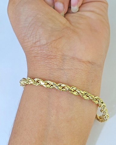 Rope Bracelet (9ct Gold) - Lily Lane Jewellery