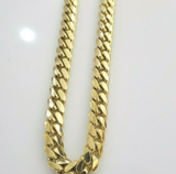 10k Solid Yellow Gold Miami Cuban Link Chain 7mm 26" Necklace Box Clasp Real