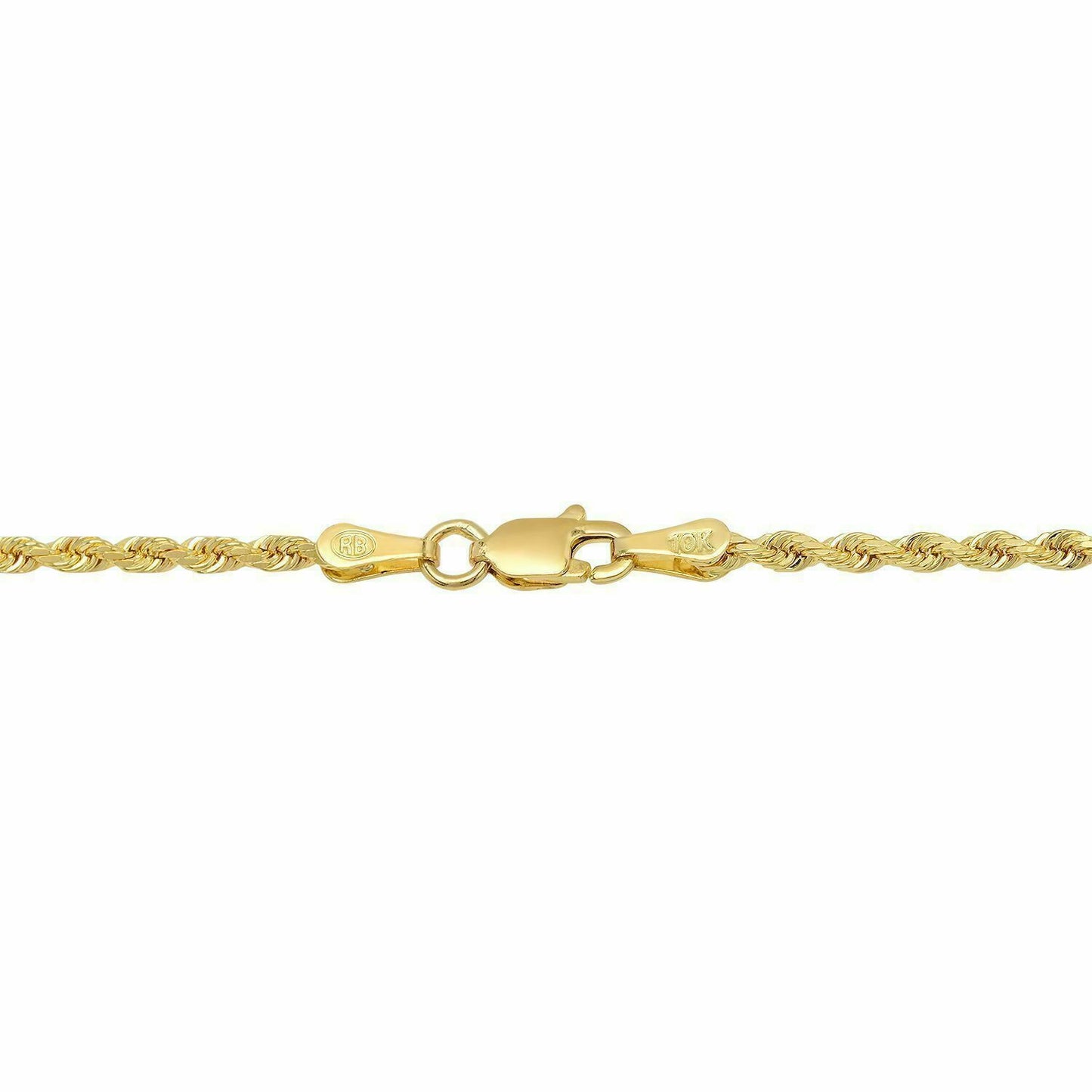 Solid 10k Yellow Gold Rope Chain 1mm-10mm Diamond Cut Pendant Necklace16"-30"