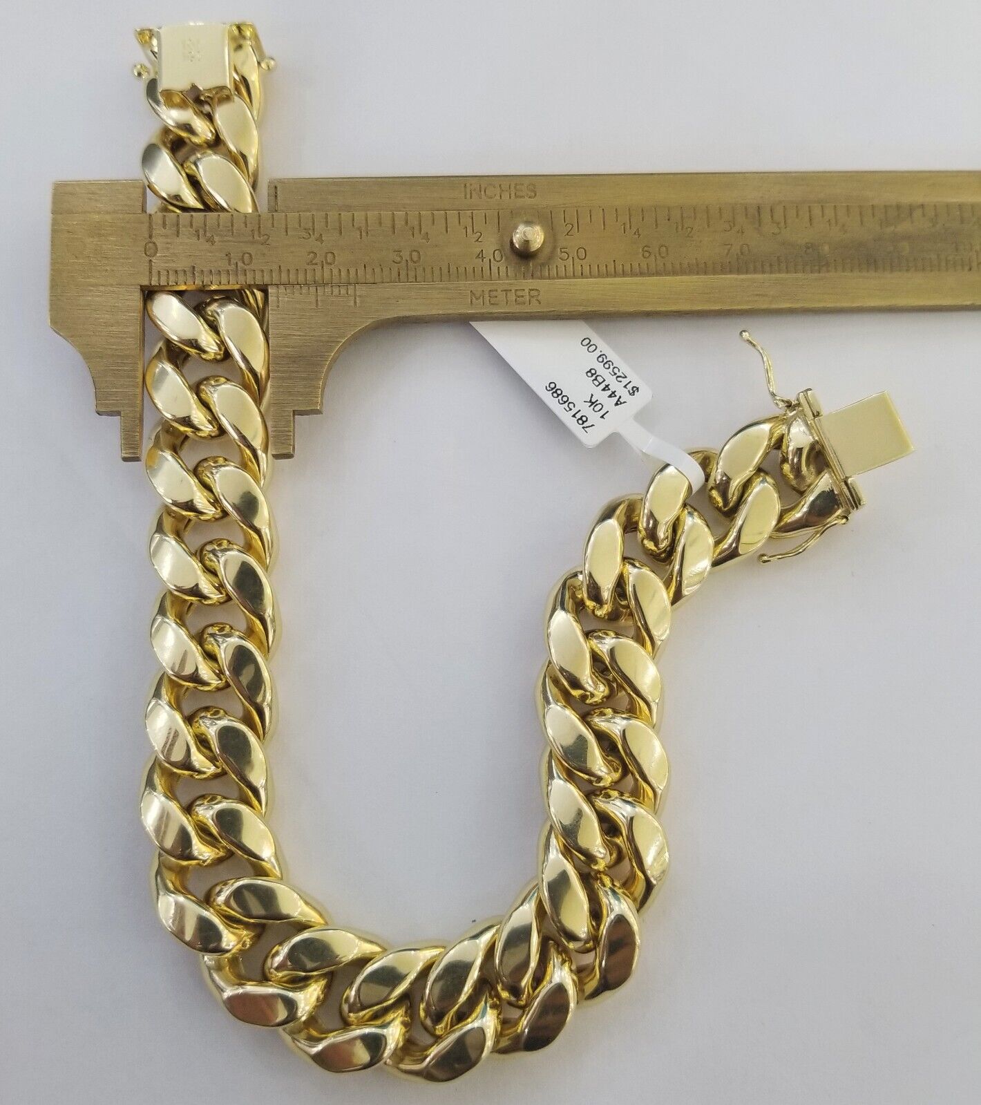 10K Yellow Gold Bracelet 15mm Miami Cuban Link 9" inch Real 10kt Gold Thick,mens