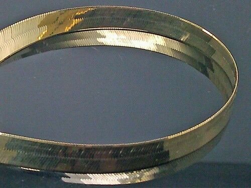 10k Yellow Gold Herringbone chain Necklace 24" 10mm,Lobster lock, 10kt Real Gold