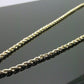 Real 10k Yellow Gold Rope Chain 24" 2.5 mm Necklace Diamond Cut Men Women 10kt