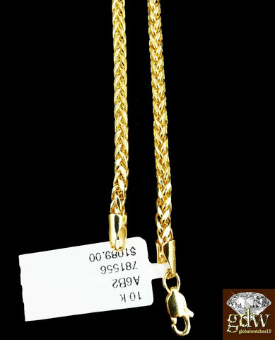 Real 10k Yellow Gold Jesus Charm/Pendant with 26" Inch Long Palm Chain