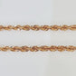 10k Solid Rose Gold Rope Chain Necklace 24" Inches 6mm Diamond Cut