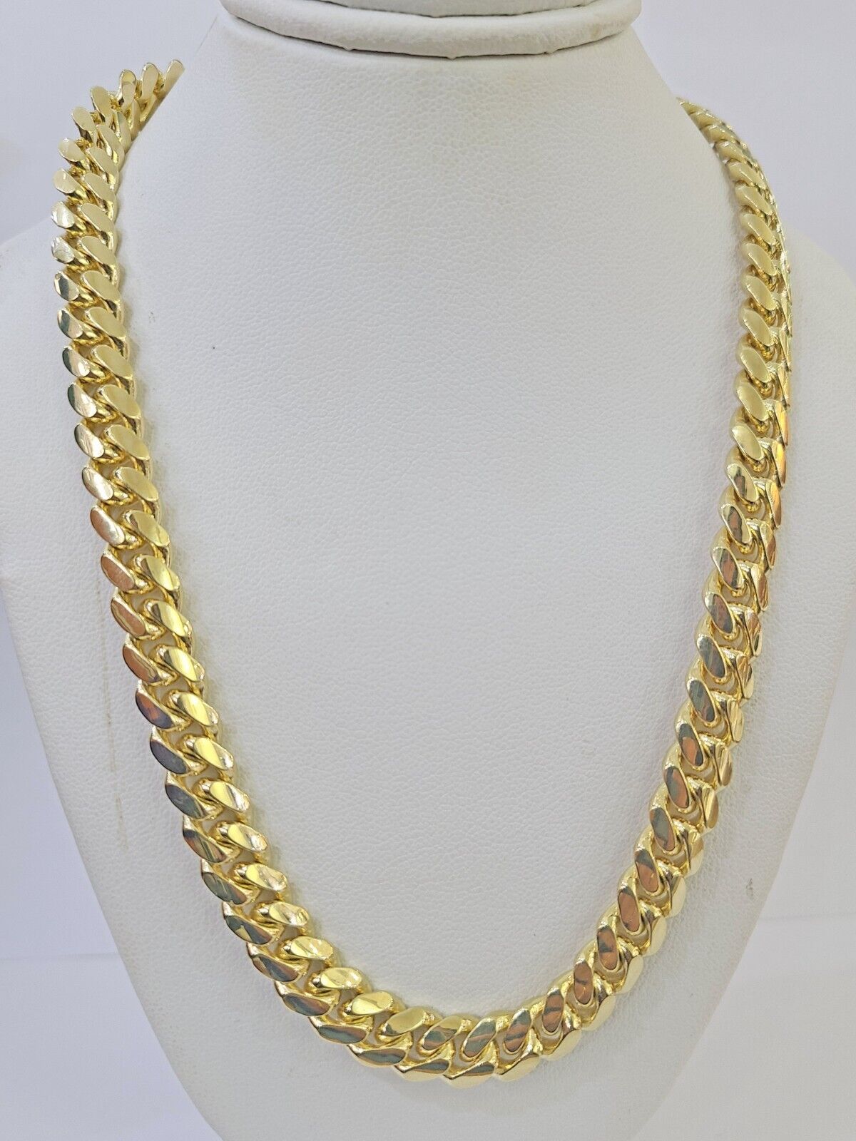 14k Gold 8mm Miami Cuban Link Chain 22" Necklace Solid Yellow Gold Link