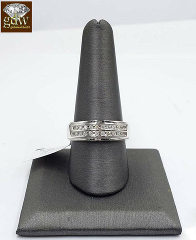 Real 10k Gold Diamond Wedding Anniversary Engagement Men Band Ring SIZE 10