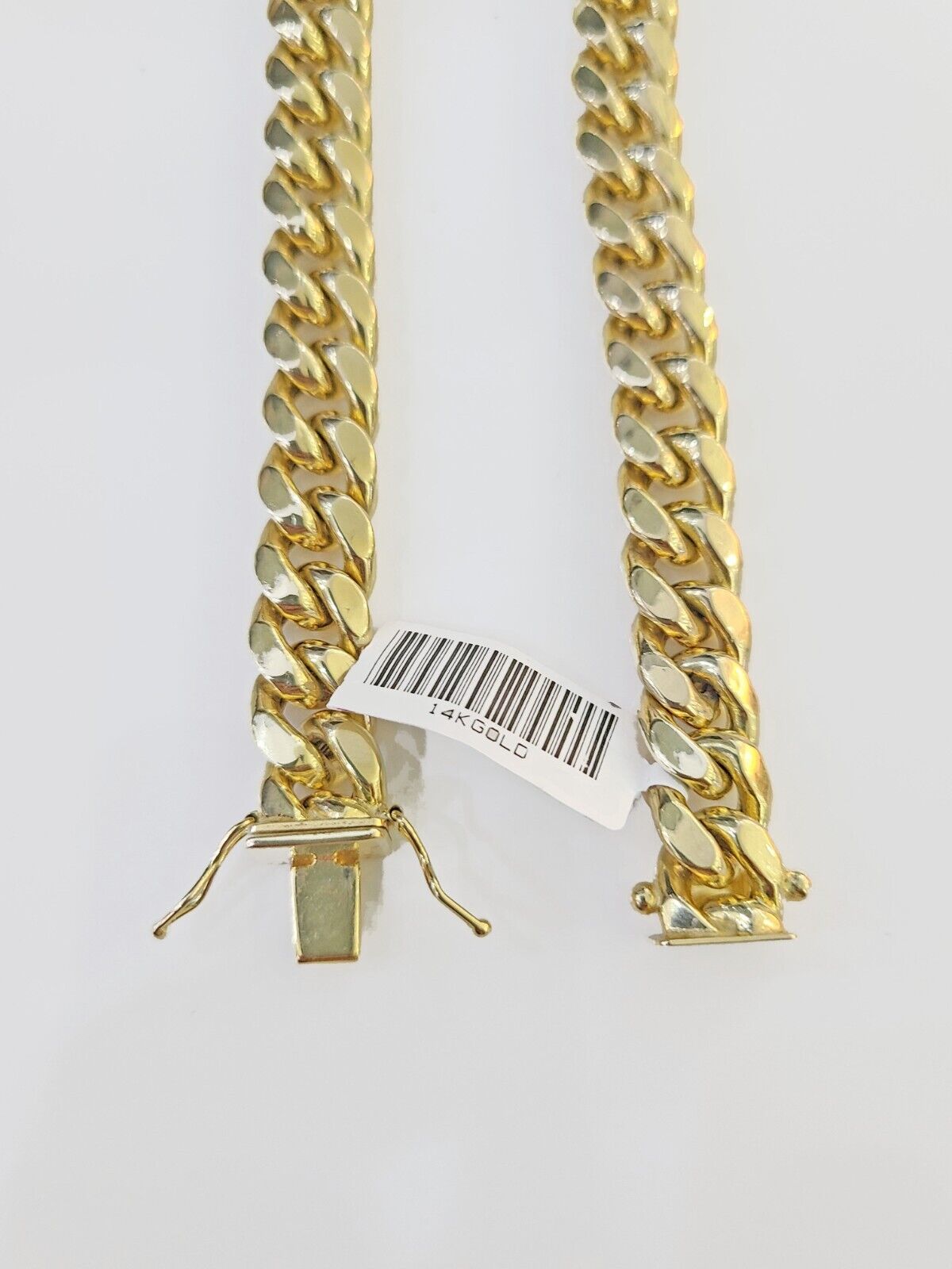 Real 14k Gold Miami Cuban Link Chain Necklace 10mm 20 inches Box lock 14kt