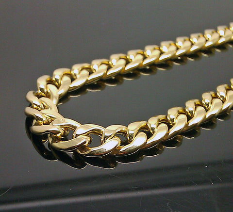 10k Yellow Gold Cuban link Chain 8mm 22" Necklace Box Clasp REAL 10kt Gold Men's