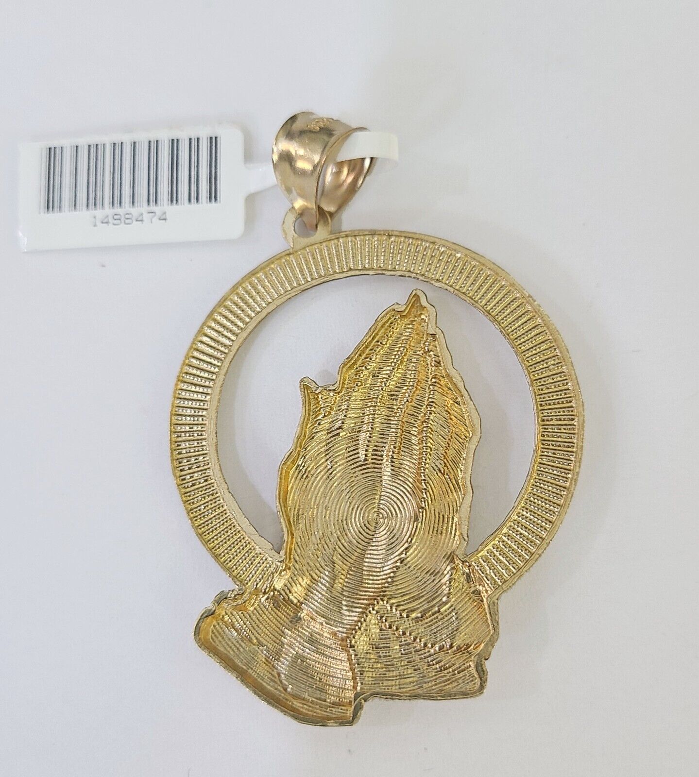 Real 10K gold discount praying hands pendant