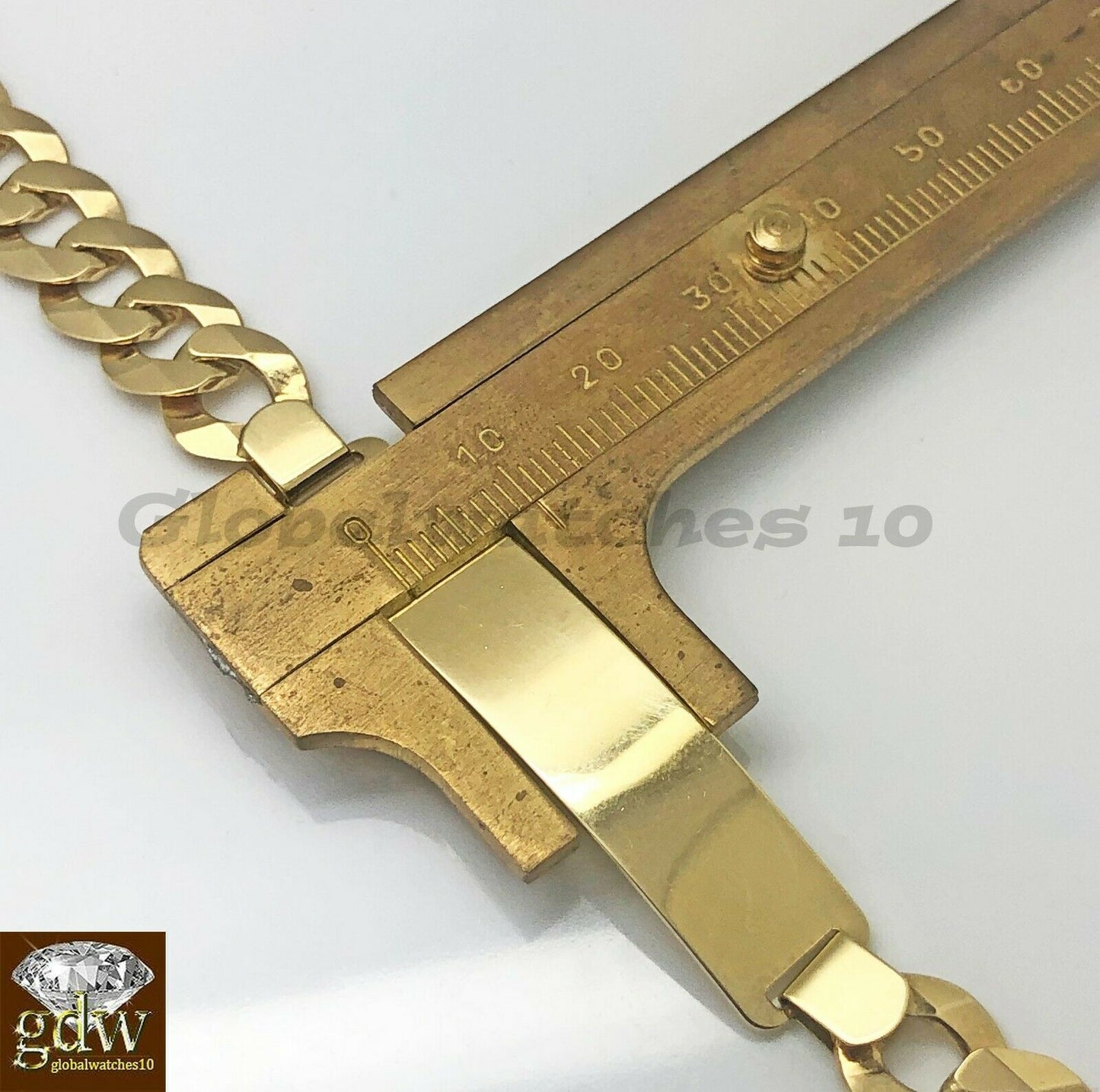 14k Men Yellow Gold Cuban Link Bracelet 9" Inch Strong Link Lobster Lock Real