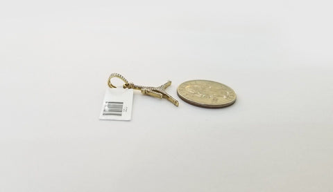 10kReal Gold Men's Air  Pendant 0.20CT Genuine Diamonds Gold Charm