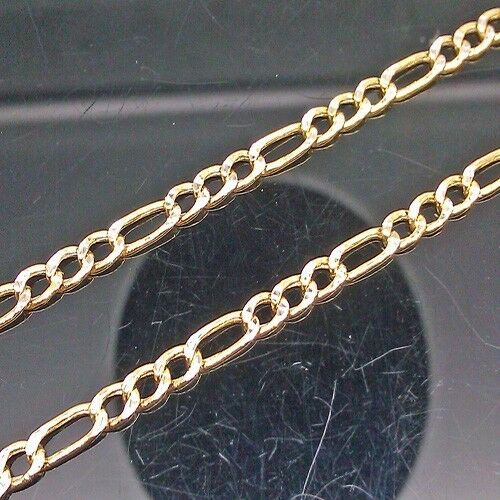Real 10k Yellow Gold 10" Inch Diamond Cut Design Link Ladies Anklet 3mm strong