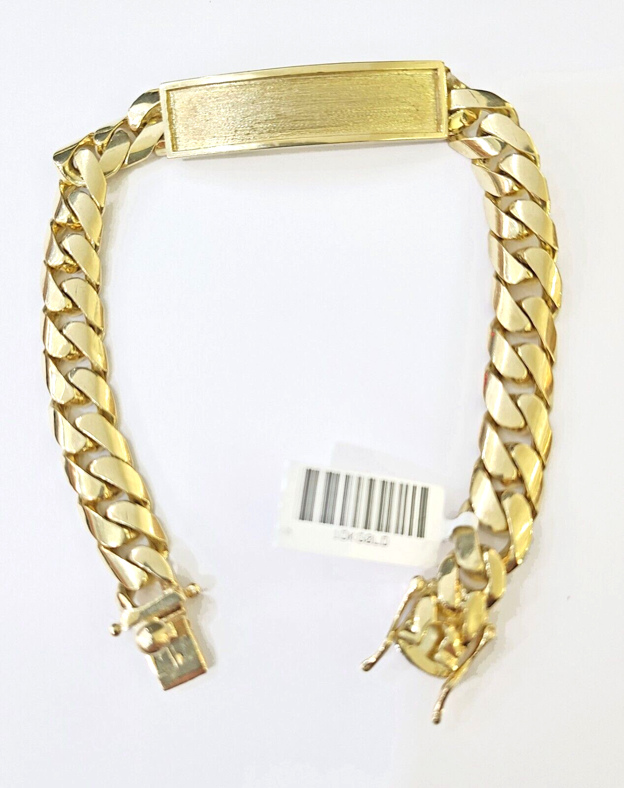 10K Gold ID Bracelet With Miami Cuban 10 mm 9" inches 10kt