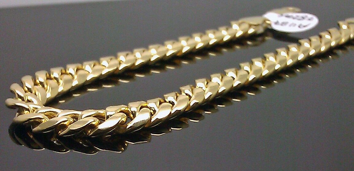 Real Gold Bracelet 10k Gold 6mm Link 7.5 inch Men/ Women Miami Cuban Link