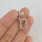 10k Real Yellow Gold Genuine Diamond Initial A-Z Alphabet Charm Letters Pendent