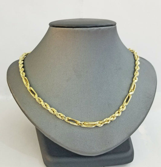 10k REAL Yellow Gold Milano Rope chain 22inch Gold necklace Men Women 4mm 10kt