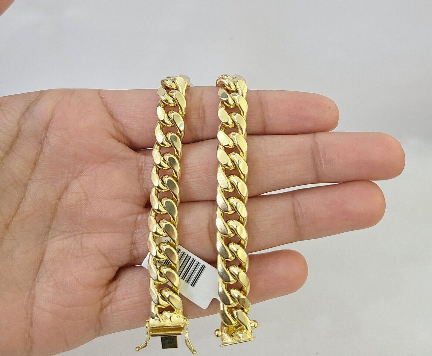 14K Yellow Gold Miami Cuban Bracelet 8.5" Inch 11mm Box Clasp Link Real 14Kt