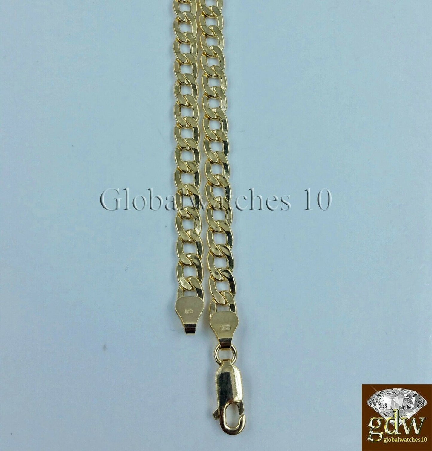 REAL 14k Men Gold Cuban Link Bracelet 8 inch Strong Link