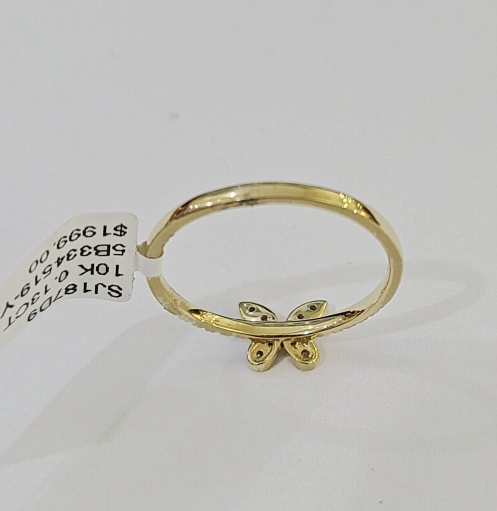 Amazon.com: Jewelry Bliss 10k Yellow Gold Diamond Butterfly Ring For Women  Birthstone of April: Clothing, Shoes & Jewelry
