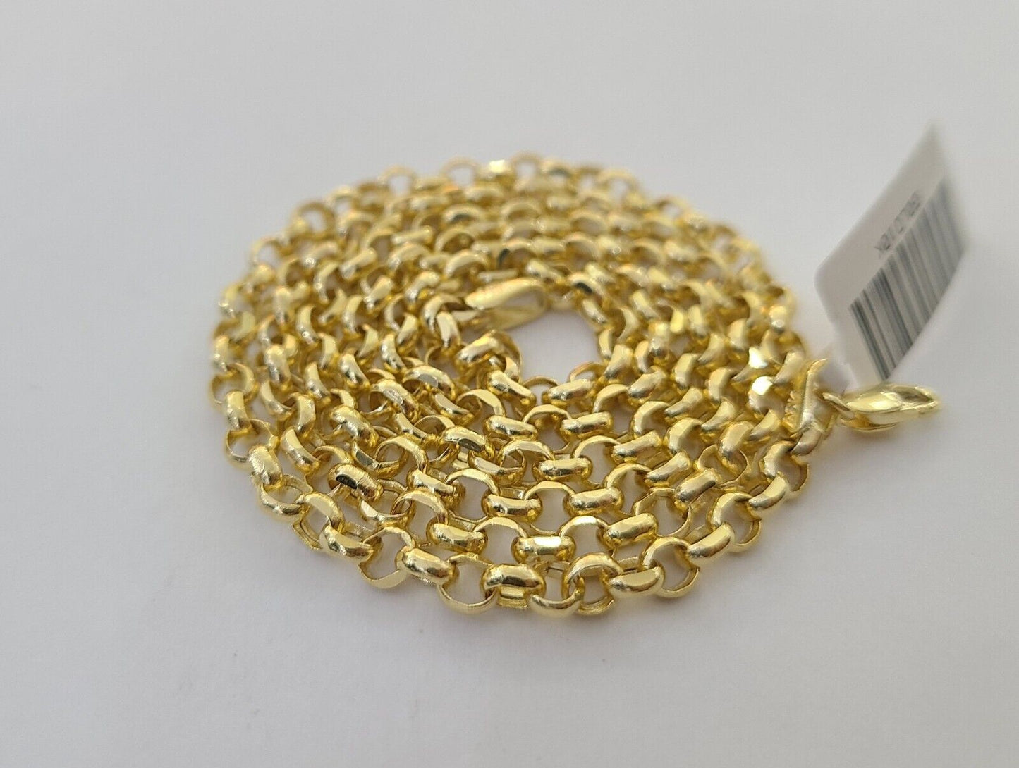 10k Yellow Gold Rolo Chain Bracelet 8 Inch 5mm Link Necklace Chain 22" Inch