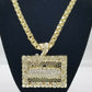 10k Real Yellow Gold Last supper pendant Charm Byzantine 28"Chain Mens Necklace
