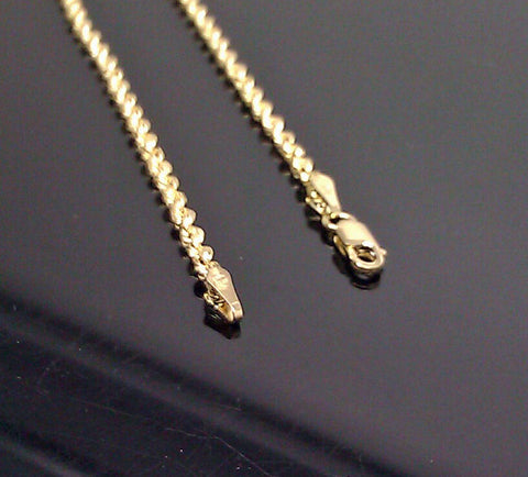 Real 10k Gold Chain Rope Necklace 2.5mm 20" 22" 24" 26" 28" 30" Inch Diamond Cut
