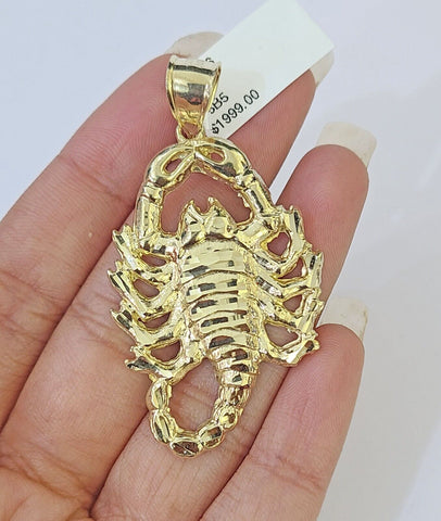 10K Yellow Gold Scorpion Charm Pendant Zodiac Sign Real 10k Real Genuine