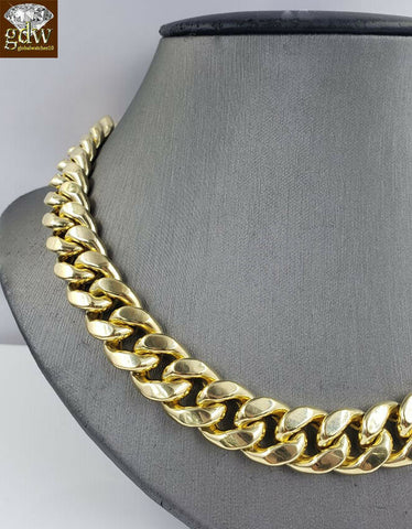 REAL 12mm 28" Miami Cuban Chain 10k Yellow Gold Link Necklace  Authentic 10kGOLD