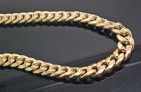 Real 10k Yellow Gold Cuban Link Chain Mens Necklace 30 Inch 10 MM BOX LOCK  Rope