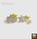 10k Gold Mens Diamond Ring and Earring Set Star Shaped Ring and Earring Real