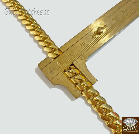 Solid 10k Yellow Gold Miami Cuban Box Lock strong Heavy 9mm 22"