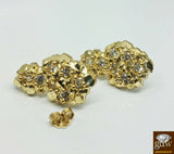 Genuine New 10k Yellow Gold Men/Women Nugget Earrings With Push Back.