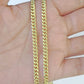 10k Yellow Gold Miami Cuban Chain & Wings Charm \ Pendent SET 3mm 22 Inches
