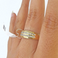 Real 10k 2 Row Diamond Mens Ring Yellow Gold Band Genuine Natural
