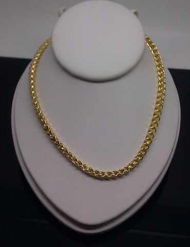 REAL 10k Yellow Gold 3mm Franco chain 24" Inch necklace 100% Authentic 10kt Gold