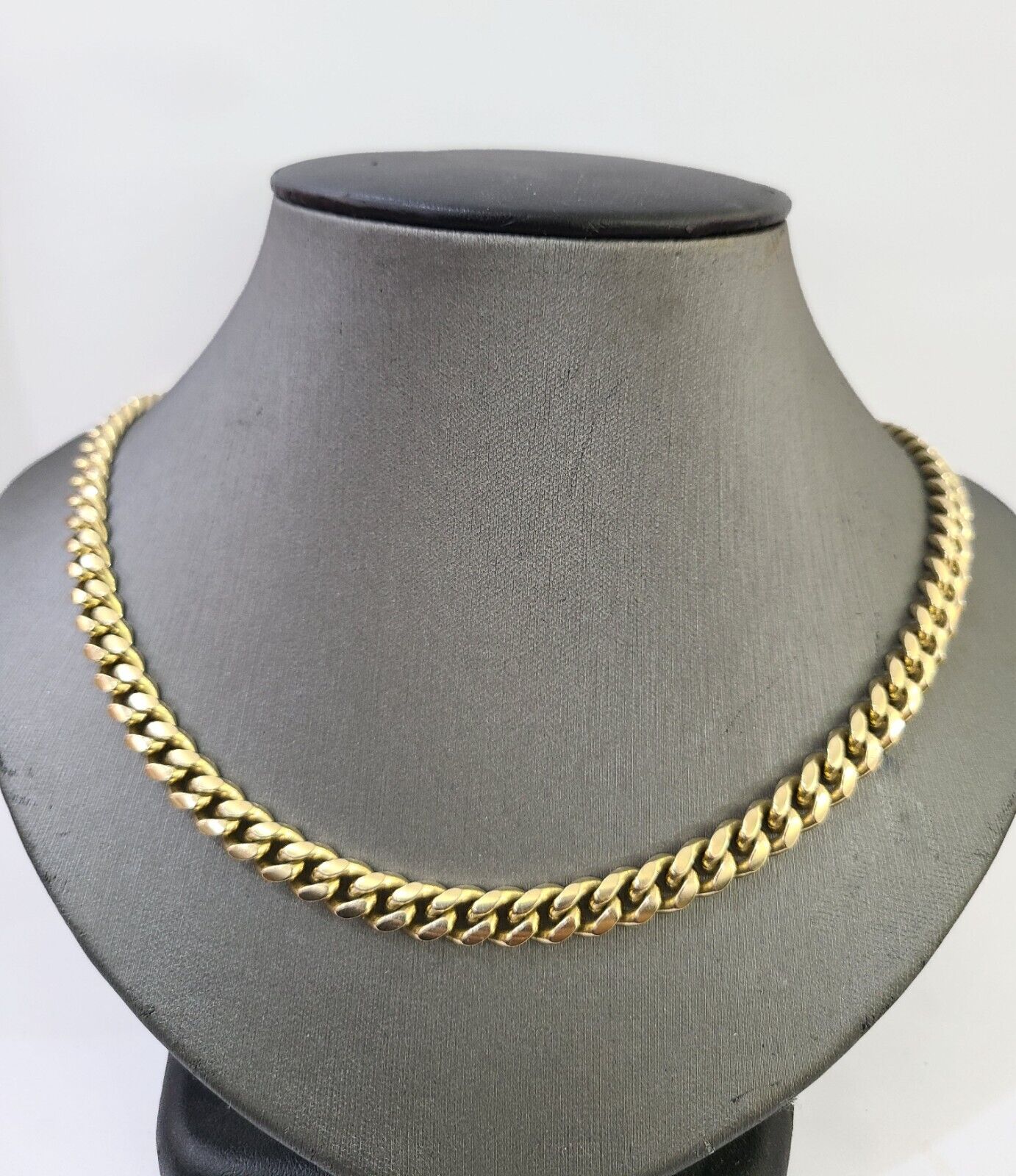 Best 14k Gold Miami Cuban Link Chain Necklace 7mm 24" Box Lock Real 14kt Yellow Gold