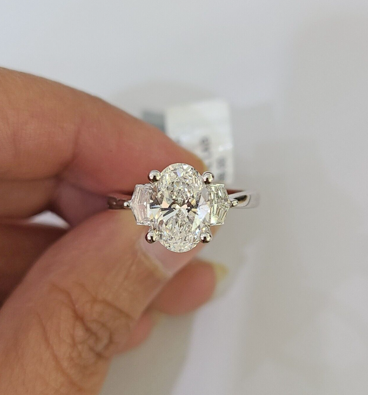 REAL 14k White Gold Diamond Ring Ladies Wedding Engagement Genuine