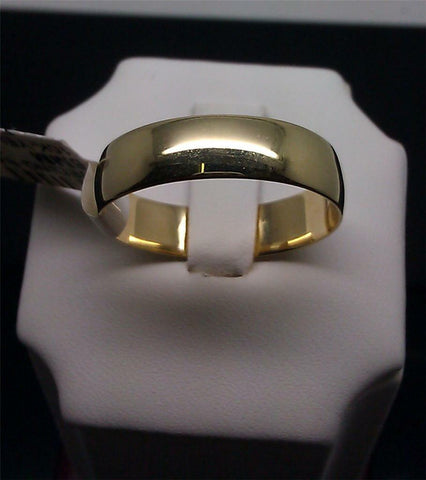New Real 10K Yellow Gold Wedding/Anniversary Band For Men/Women 6mm Sizable