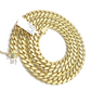 14K Yellow Solid Gold  8mm Men Box Lock Chain 26" Miami Cuban