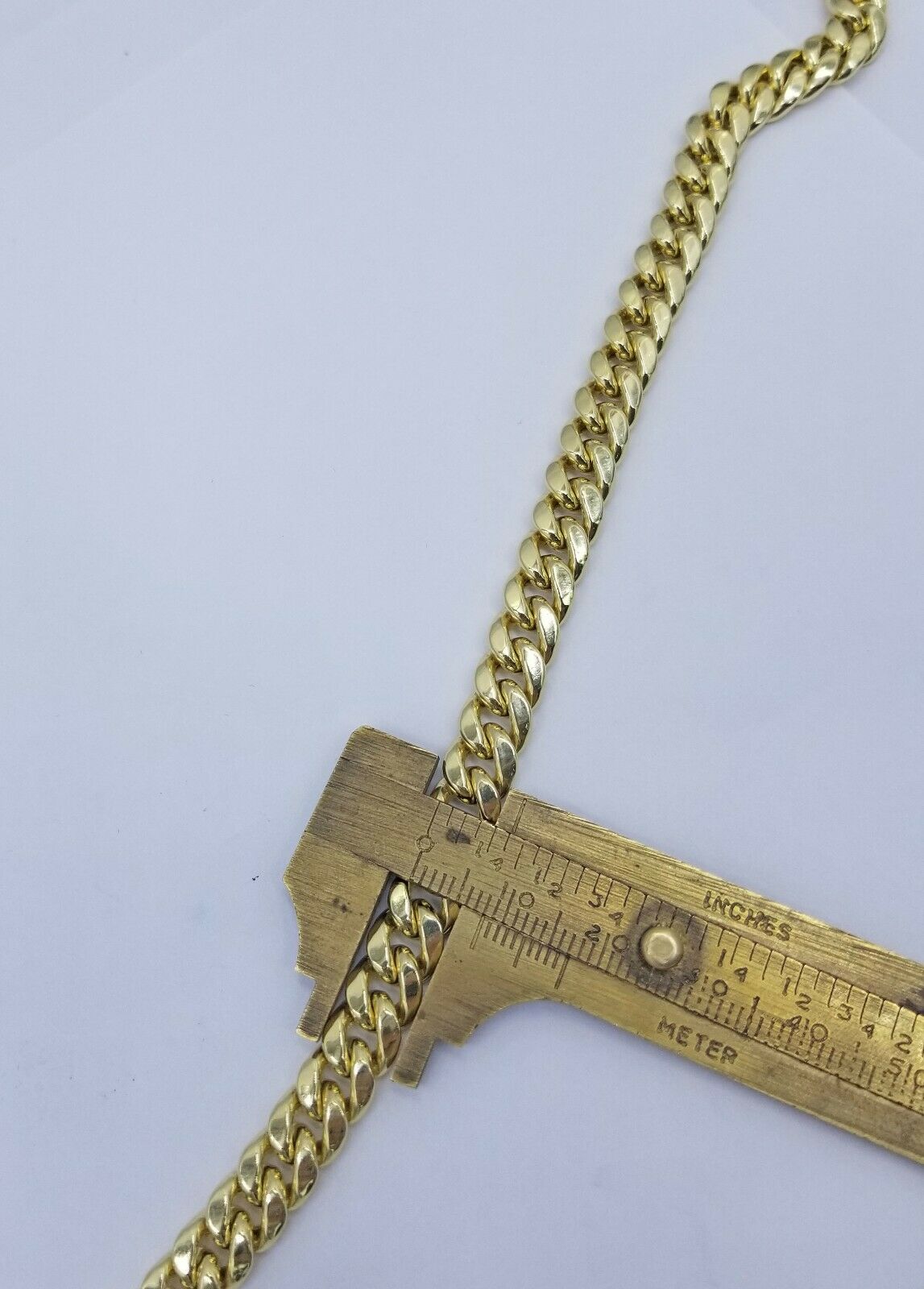 Real 10K Yellow Gold Chain 8mm 20" Necklace Miami Cuban Link Mens Box Lock SHORT