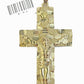 Real 10k Gold Nugget Cross Byzantine Chain Necklace 4mm 26" Chain Charm SET 10kt
