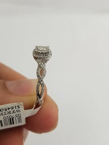 14k Gold 0.35 CT Diamond Ladies Ring Women Size 7 Real Diamond Engagement Ring