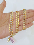 REAL 14k Solid Cuban Curb Link necklace with Diamond Cuts 24 inches 8mm 14kt
