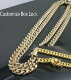 10K Yellow Gold Men's 6mm Miami Cuban Chain With Box Lock 26" Long,Real Gold