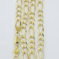 14k Solid Yellow Gold Figaro Link Chain Necklace Lobster Clasp 7mm for Men Women