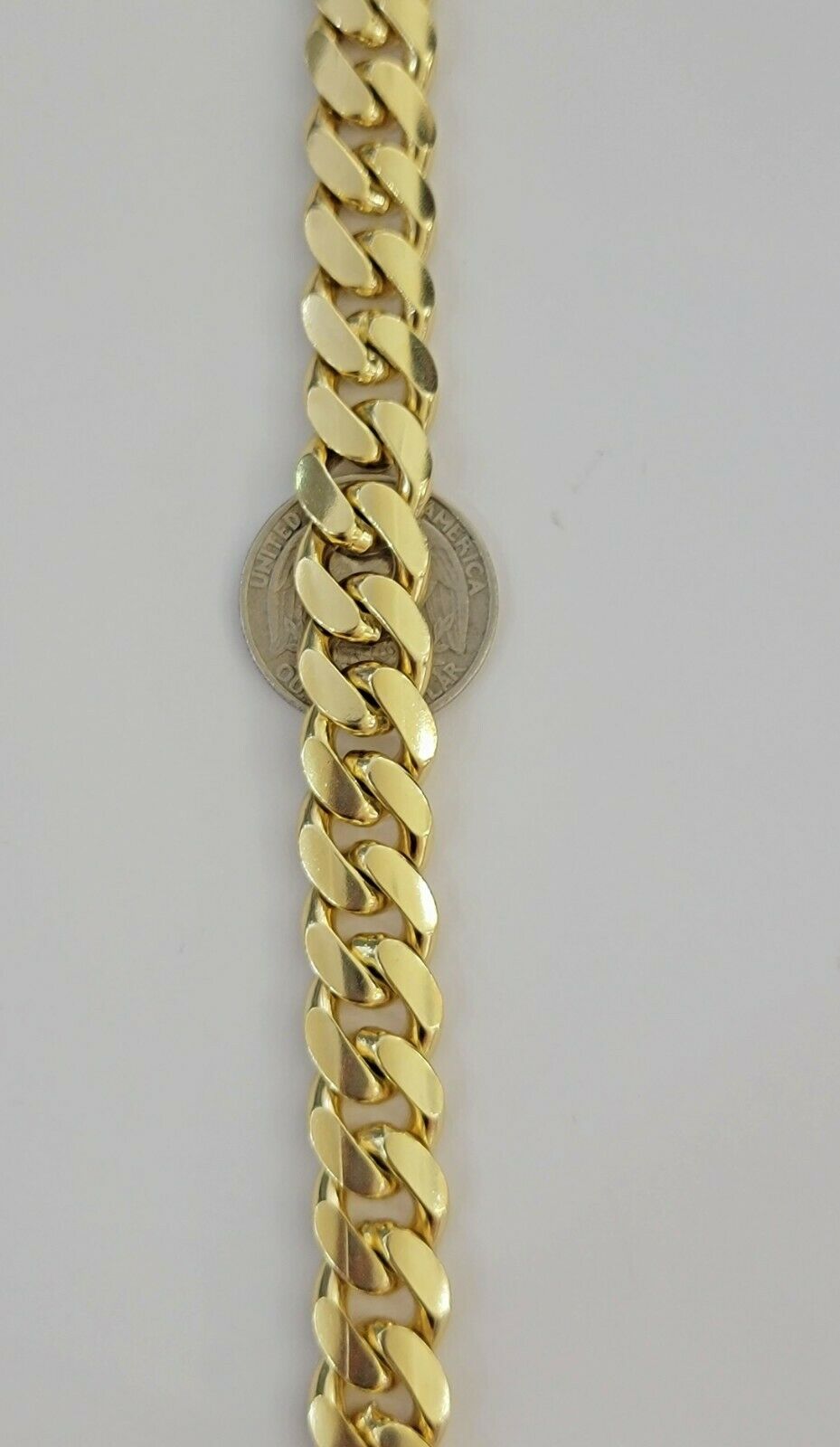 10k solid Yellow Gold Miami Cuban Bracelet 12.5 mm Link 8 inch Men's REAL 10kt