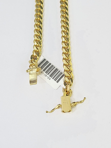 10K Yellow Gold Miami Cuban Link Chain SOLID Real 5mm